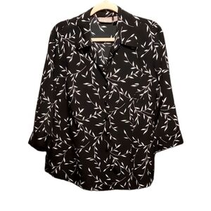 Kim Rogers Black Buttonup Blouse With Tanktop Pre-owned Women Plus Size‎ 1X